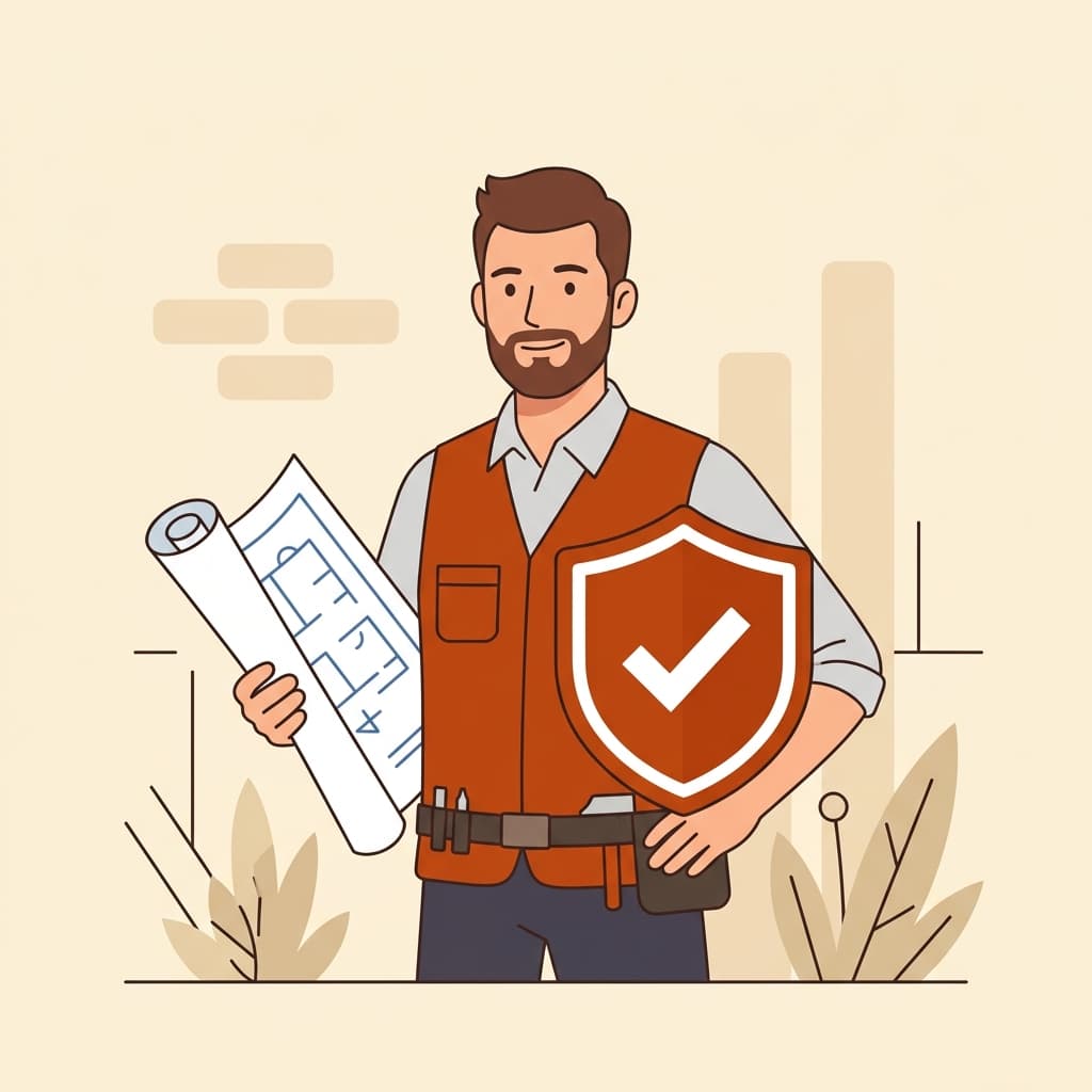 Verified builder with professional credentials and shield badge